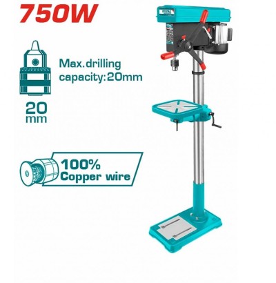 TOTAL FURADEIRA BANCADA 750W  TDP207505  Total Herramientas Oficial