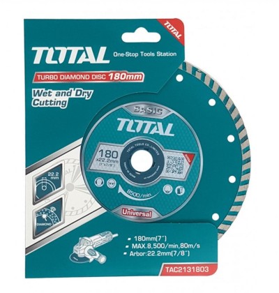 TOTAL DISCO CONCRETO TAC2131803 7X7/8TURBO Total Herramientas Oficial