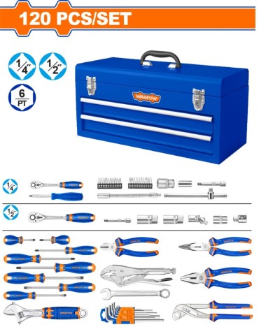 WADFOW KIT FERRAMENTAS METALICA 120PCS  WHS3120 Total Herramientas Oficial