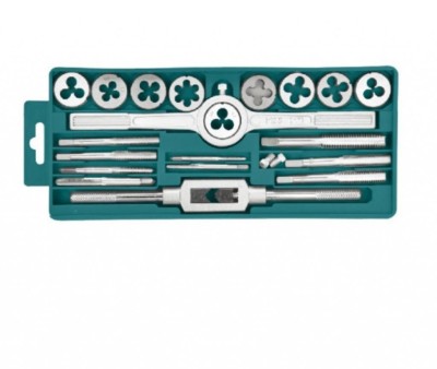 TOTAL CONJUNTO DE TORNEIRA DE ROSCA DE 20PCS TACTD0201 Total Herramientas Oficial