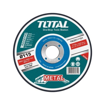 TOTAL DISCO DE CORTE PARA METAL TAC2211151 4-1/2X3/64X7/8CO Total Herramientas Oficial
