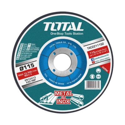 TOTAL DISCO DE CORTE PARA METAL TAC2211152 4-1/2X1/8X7/8LIX Total Herramientas Oficial