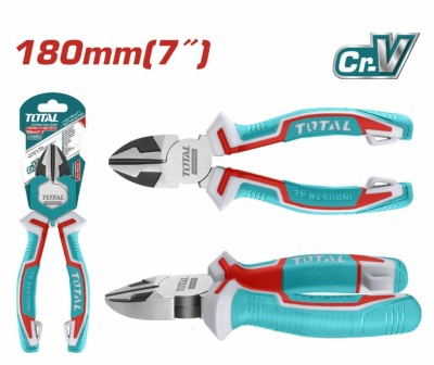 TOTAL ALICATE CORTE DIAGONAL 7 180MM  THT230706 Total Herramientas Oficial