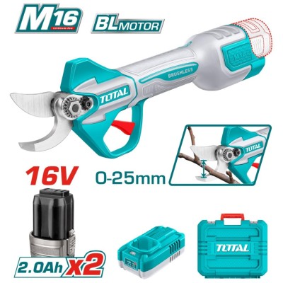 TOTAL TESOURAS DE PODA 16V MOTOR BRUSHLESS TSSLI162582 Total Herramientas Oficial