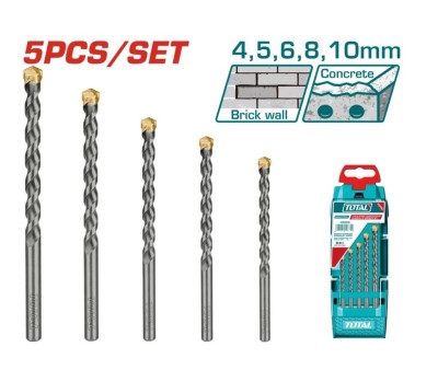 TOTAL BROCA KIT TACSD5051 5PCS ALVENARIA Total Herramientas Oficial