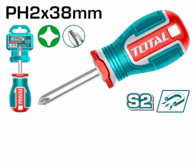 TOTAL CHAVE DE FENDA PHILLIPS PONTA MAGNÉTICA PH2x38MM  TSDPH2038  Total Herramientas Oficial