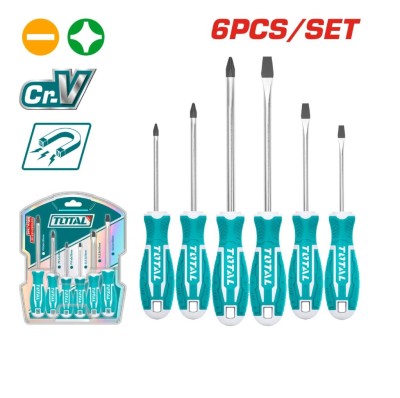 TOTAL KIT CHAVE FENDA  THT250606 6PCS Total Herramientas Oficial