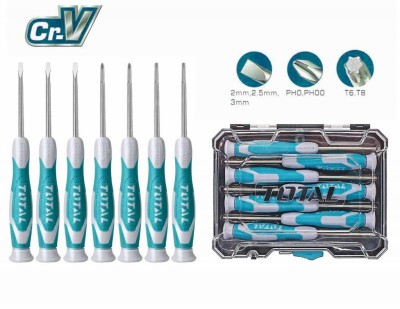 TOTAL KIT CHAVE FENDA DE PRECISÃO THT250726 7PCS Total Herramientas Oficial