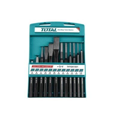 TOTAL CONJUNTO DE CINZEL PLANO E REDONDO 12PCS THT42K1201 Total Herramientas Oficial