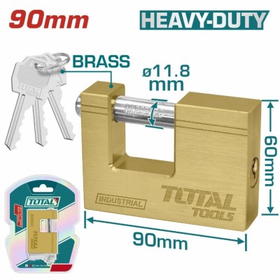 TOTAL CADIADO 90MM  TLK32903 609G Total Herramientas Oficial