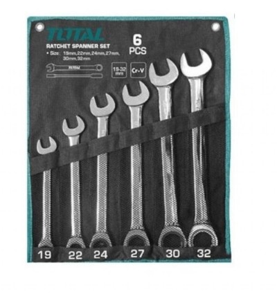 TOTAL KIT CHAVE CATRACA  THT102RK061 6PC Total Herramientas Oficial