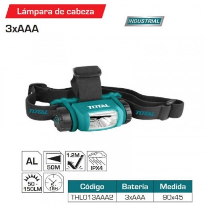 TOTAL LANTERNA DE CABESA THL013AAA2 Total Herramientas Oficial