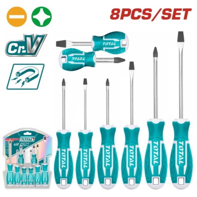 TOTAL KIT CHAVE FENDA  THT250608 8PCS Total Herramientas Oficial