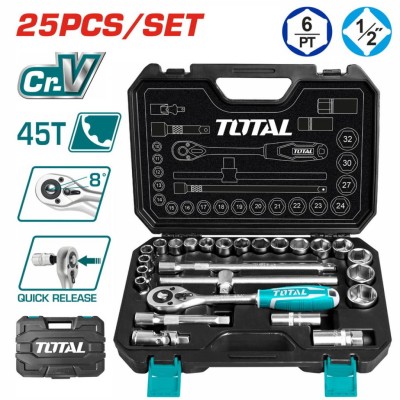 TOTAL KIT FERRAMENTA THT121251 25PCS 1/2 Total Herramientas Oficial