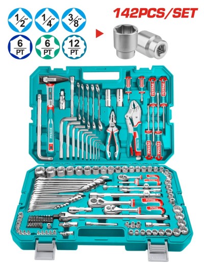 TOTAL KIT FERAMENTA  THKTHP21426 142PCS Total Herramientas Oficial