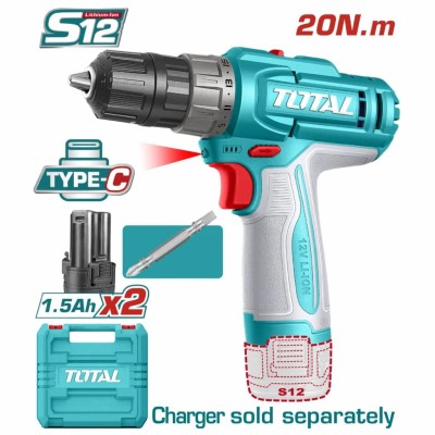 TOTAL FURADEIRA  12V TDLI12206  2 VELOCIDADES  Total Herramientas Oficial