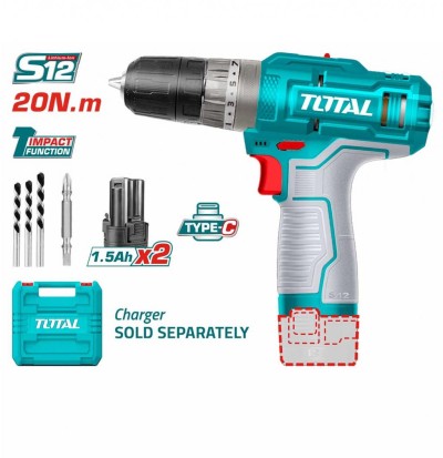 TOTAL FURADEIRA DE IMPACTO  12V TIDLI12202   Total Herramientas Oficial