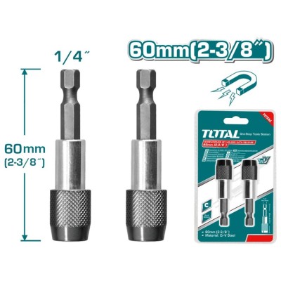 TOTAL SUPORTE DE BITS COM DESBLOQUEIO 2PCS TAC462601 Total Herramientas Oficial