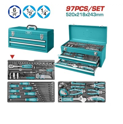 TOTAL KIT FERAMENTA  THPTCS70971 97PCS Total Herramientas Oficial