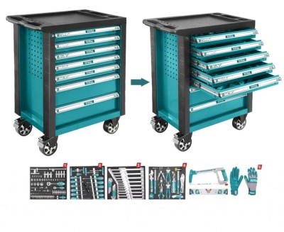 TOTAL CONJUNTO DE CAIXA DE FERRAMENTAS THPTCS71621 162PCS Total Herramientas Oficial