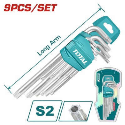 TOTAL KIT CHAVES  TORX 9PCS THT106392   Total Herramientas Oficial