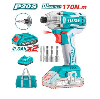 TOTAL PARAFUSADEIRA 1/4 20V MOTOR BRUSLESS  UTIRLI2002  Total Herramientas Oficial