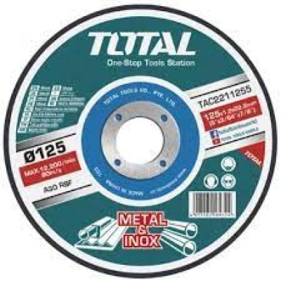 TOTAL DISCO DE CORTE PARA METAL TAC2211255 125X1.2X22MM COR Total Herramientas Oficial