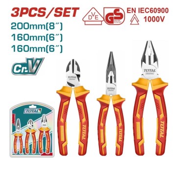 TOTAL KIT ALICATE  3PCS  THT2K0302   Total Herramientas Oficial