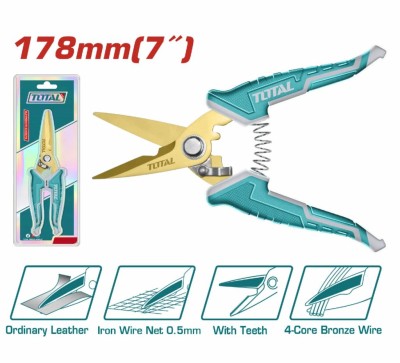 TOTAL TESOURA ELETRECISTA 7 178MM   THT117871 Total Herramientas Oficial