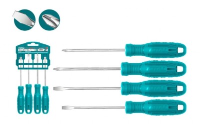 TOTAL KIT CHAVE FENDA  THTDC250401 4PCS Total Herramientas Oficial