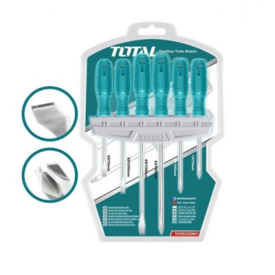 TOTAL KIT CHAVE FENDA  THTDC250601 6PCS Total Herramientas Oficial