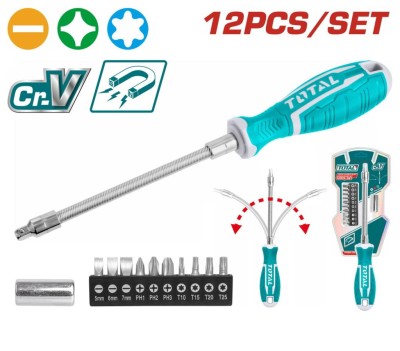 TOTAL KIT CHAVE FENDA FLEXÍVEL THT250FL1206  Total Herramientas Oficial