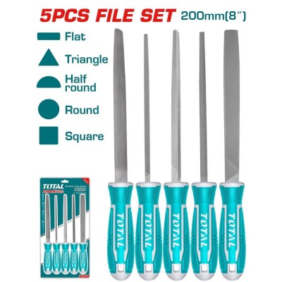 TOTAL KIT LIXA FERRO 5PCS  THT918516 Total Herramientas Oficial