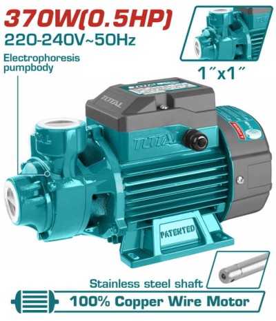 TOTAL BOMBA DE ÁGUA PERIFÉRICA TWP13706 0.5HP 370W Total Herramientas Oficial