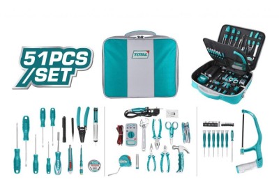 TOTAL KIT FERRAMENTA TKTTSK0512  51PC Total Herramientas Oficial