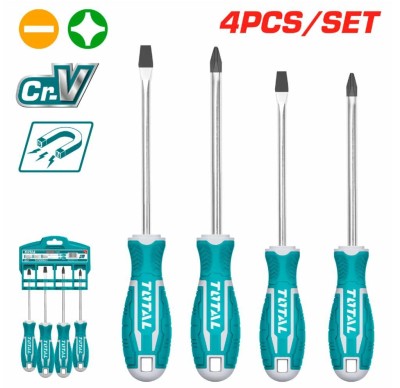 TOTAL KIT CHAVE FENDA  THT250604 4PCS Total Herramientas Oficial