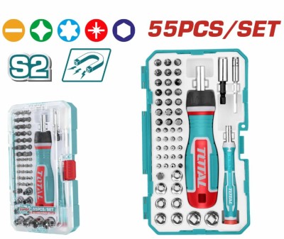 TOTAL KIT CHAVE DE FENDA  55PCS  TACSD30556  Total Herramientas Oficial