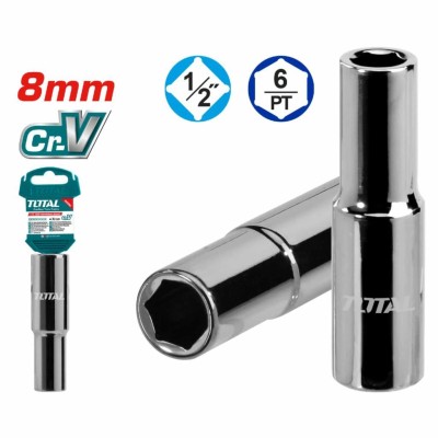 TOTAL SOQUET HEXAGONAL 8MM 1/2 THTST12083L Total Herramientas Oficial