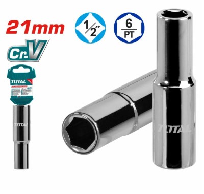 TOTAL SOQUET HEXAGONAL THTST12213L 1/2 21MM Total Herramientas Oficial