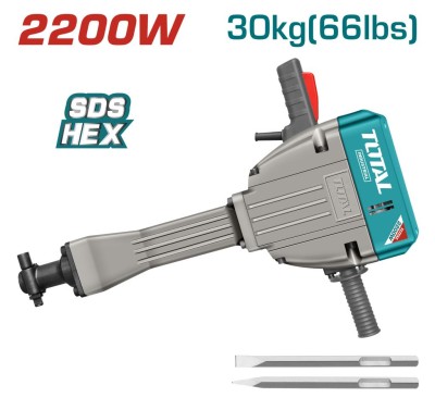 TOTAL MARTELETE DEMOLIZAO 2200W  30KG  TH220502 Total Herramientas Oficial
