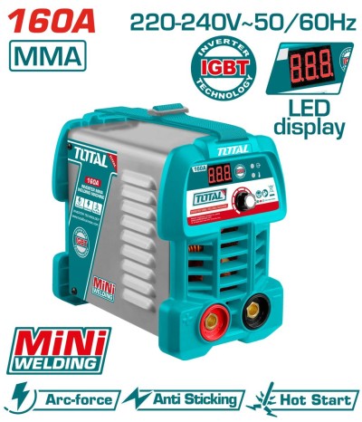 TOTAL MÁQUINA DE SOLDA  TW216049  220V 160A MINI Total Herramientas Oficial