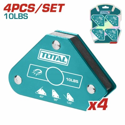 TOTAL ESQUADRO MAGNETICO 4PCS   TAMWH4001 Total Herramientas Oficial