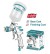 TOTAL PISTOLA DE  PINTURA  TAT10605 600CC 1.3MM Total Herramientas Oficial