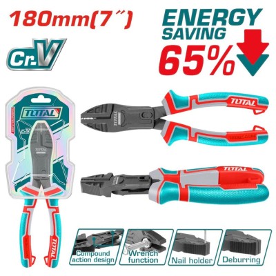 TOTAL ALICATE COMBINADO 180MM THTC510706 Total Herramientas Oficial
