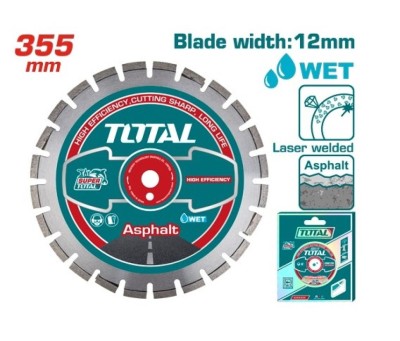 TOTAL DISCO DE DIAMANTE PARA CORTADOR DE PISO 355MM  TAC2113553 Total Herramientas Oficial