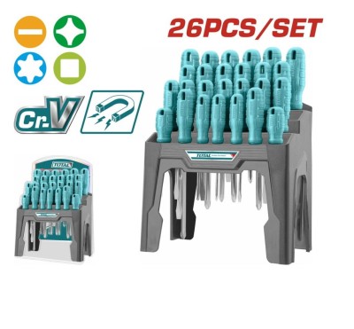 TOTAL KIT DE CHAVES FENDA 26PCS THTDC252601 Total Herramientas Oficial