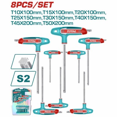TOTAL KIT DE CHAVE TORX 8PCS THHW80836 Total Herramientas Oficial