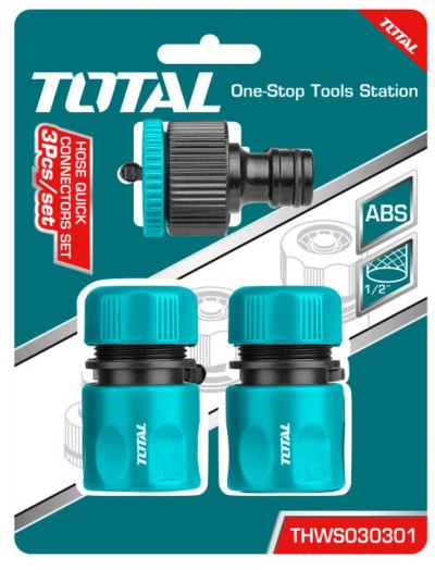 TOTAL CONJUNTO DE CONECTORES RÁPIDOS DE MANGUEIRA 1/2 3 PCS THWS030301 Total Herramientas Oficial