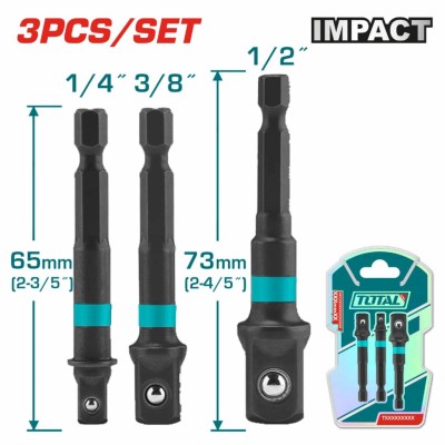 TOTAL ADPTADOR PORCA MAGNETICA 3PCS  TAC273651 Total Herramientas Oficial