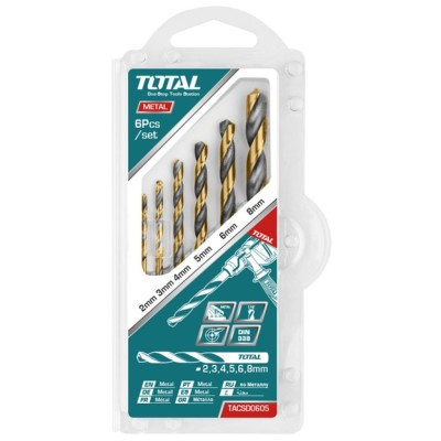 TOTAL BROCA  KIT 6PCS PARA METAL UTACSD0605 Total Herramientas Oficial